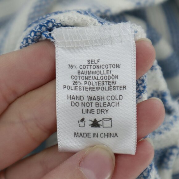 Sunday In Brooklyn Stripe Tee Womens M Blue White Fishermancore Nautical Coastal - Picture 4 of 14